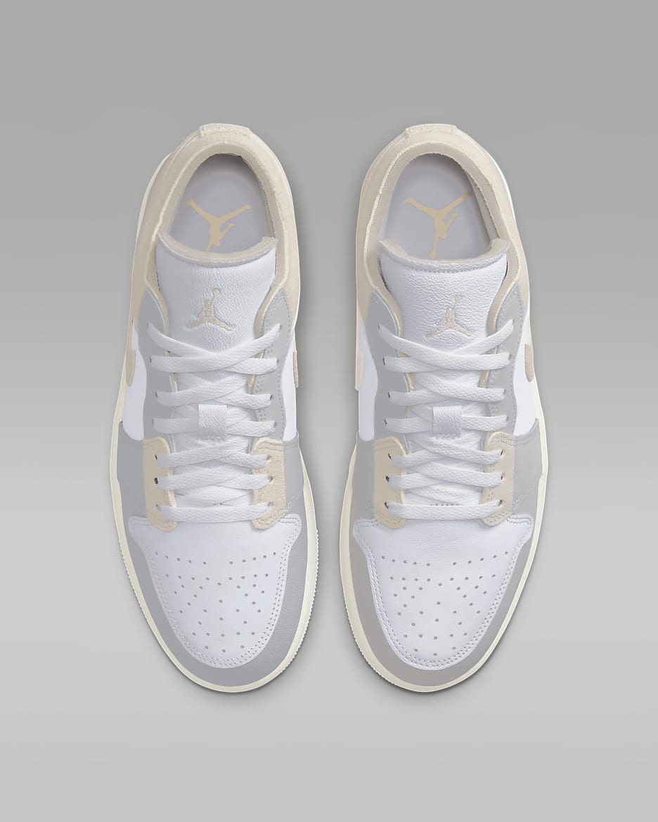 Jordan 1 low cut all white online
